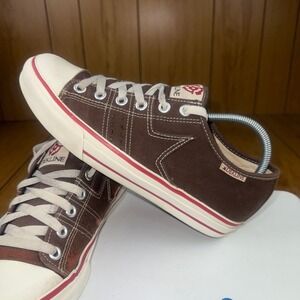 Dekline Jason Lee Brown Canvas Low Top Sneakers Skate Shoes Size 10